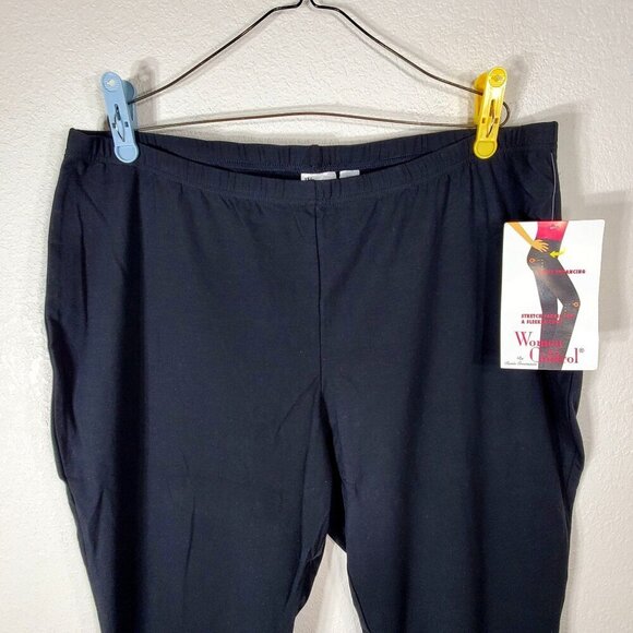 Women With Control Black Slimming & Shaping Capri Pants 3XP Stretch Leggings - Picture 8 of 9